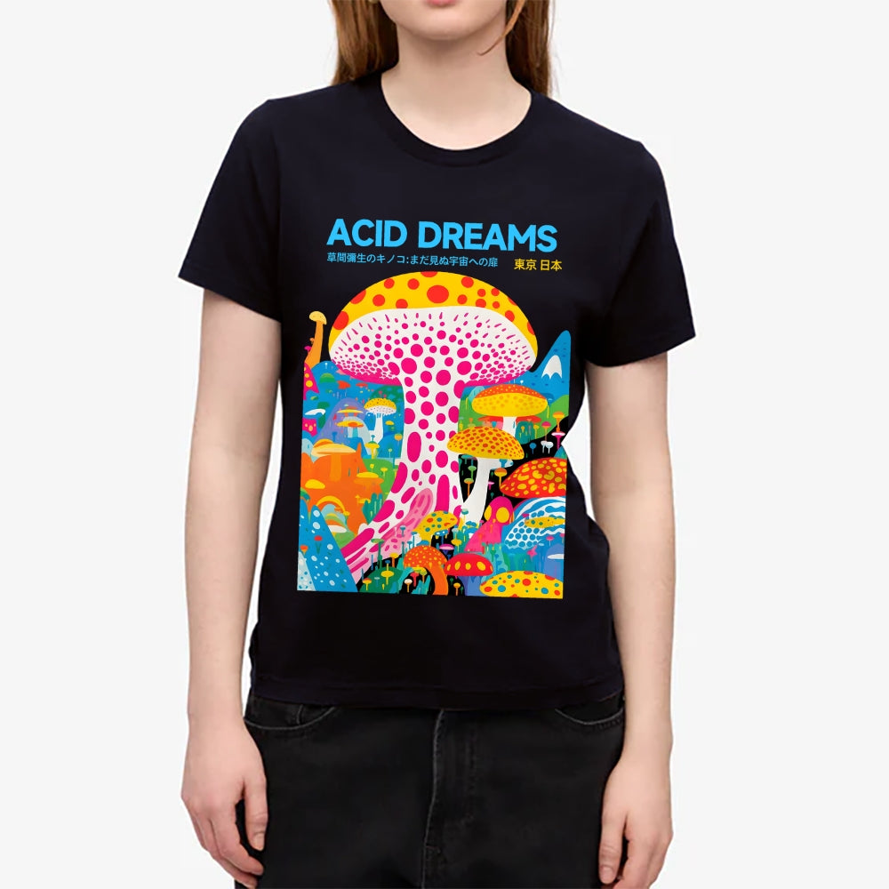 Acid Dream Yayoi Kusama Mushroom Japanese Style Women's Classic Tee