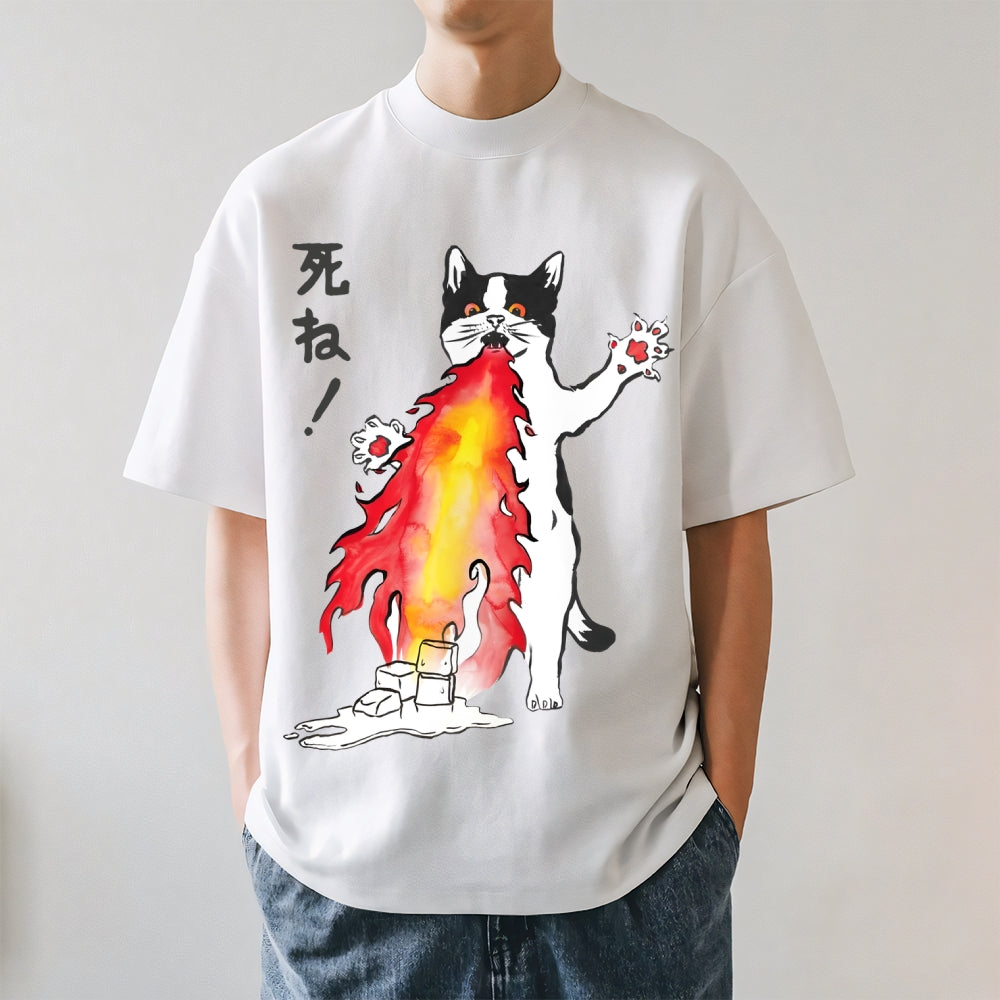 Fire Cat Japanese Style Classic Tee
