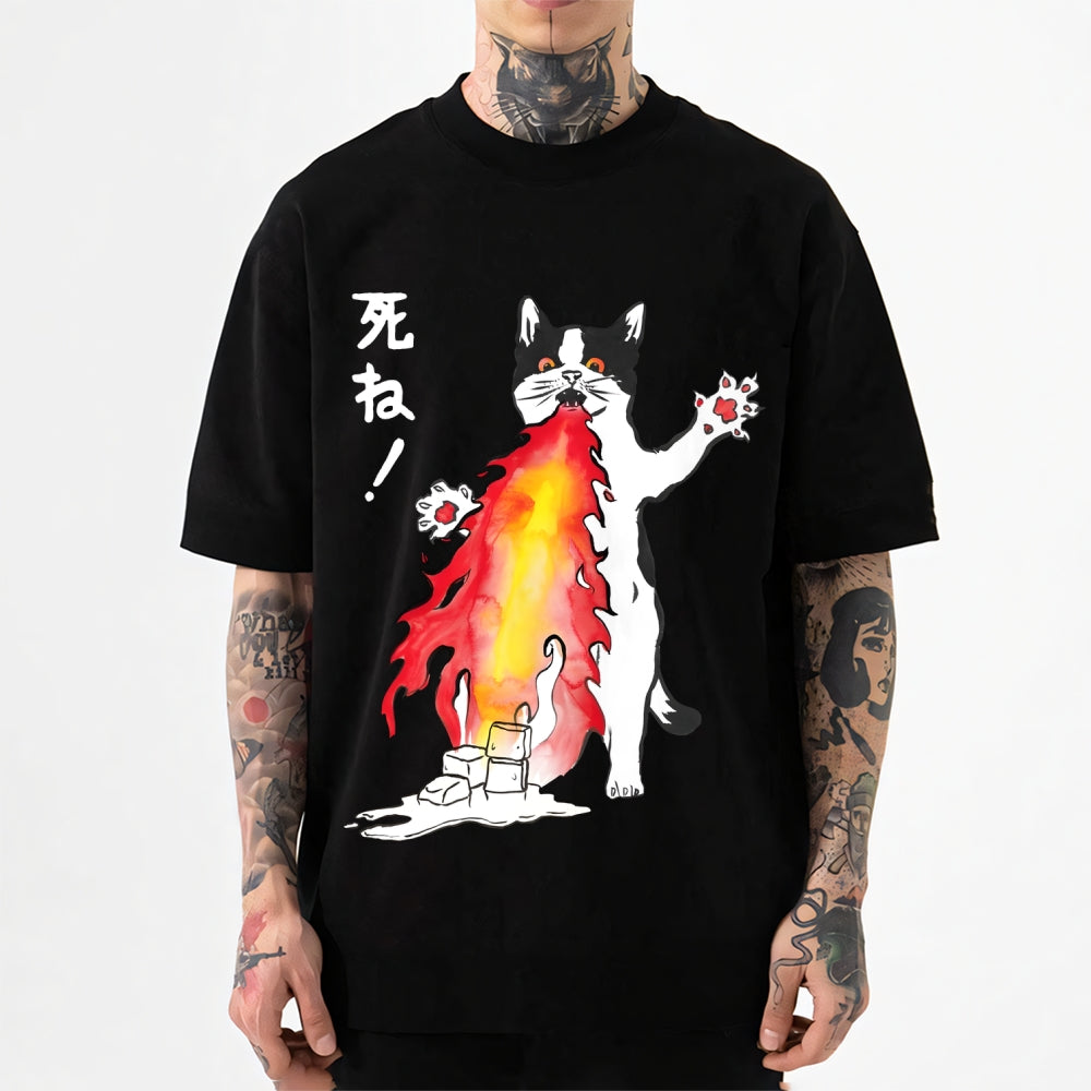 Fire Cat Japanese Style Classic Tee