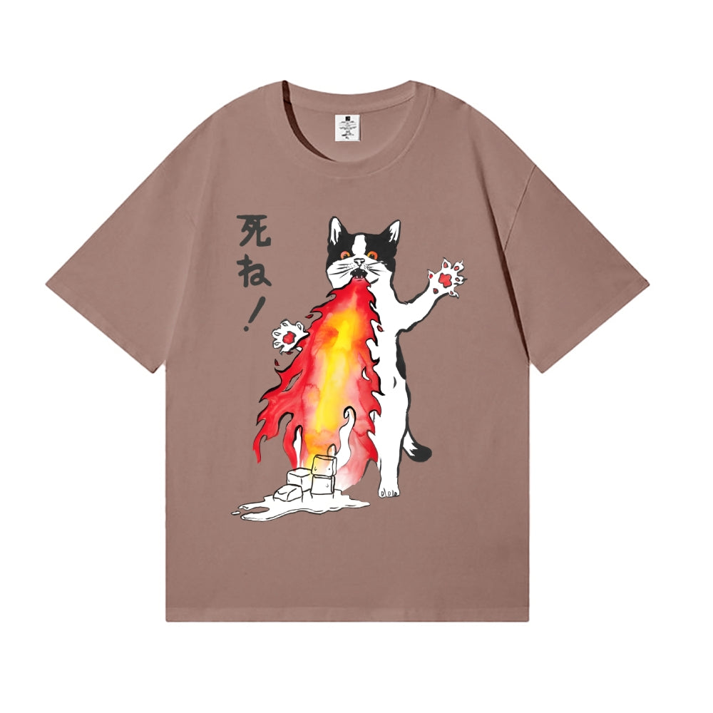 Fire Cat Japanese Style Classic Tee