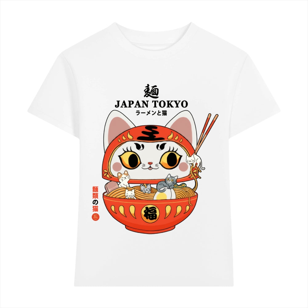 Cat Ramen Daruma Japanese Style Women's Classic Tee