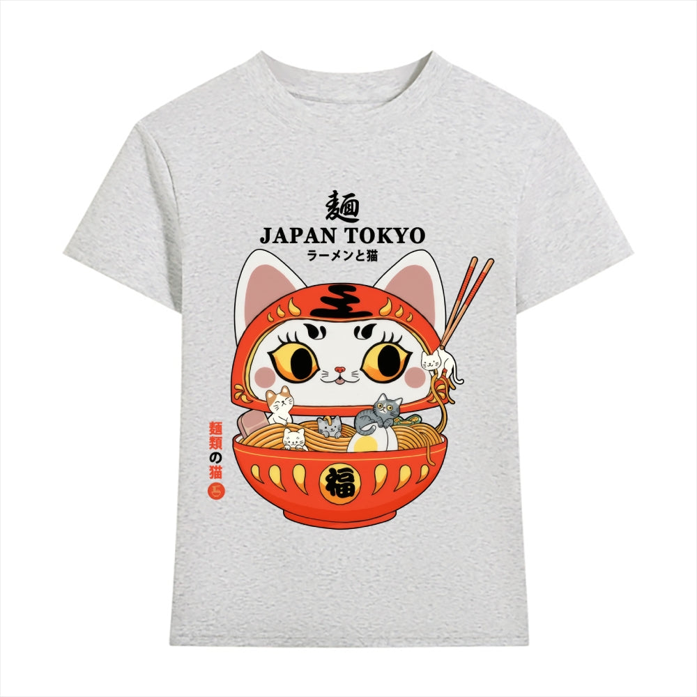 Cat Ramen Daruma Japanese Style Women's Classic Tee