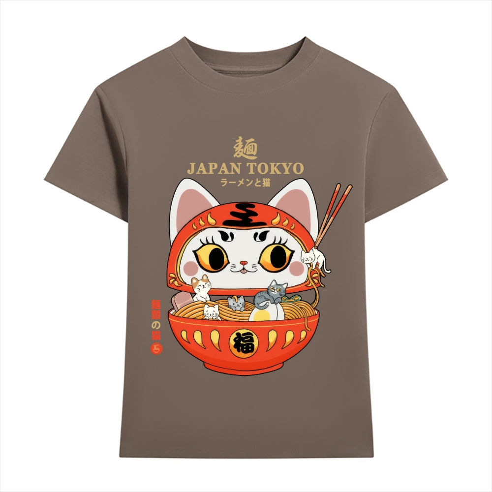 Cat Ramen Daruma Japanese Style Women's Classic Tee