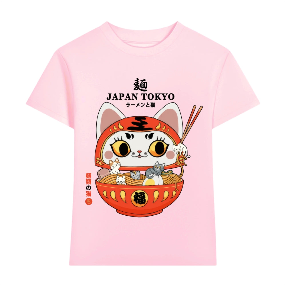 Cat Ramen Daruma Japanese Style Women's Classic Tee