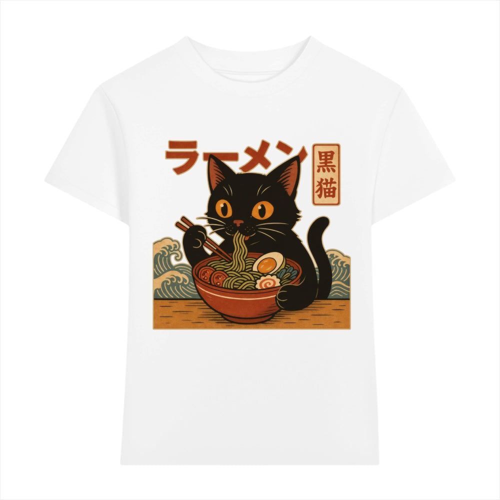 Black Cat Ramen Japanese Style Women's Classic Tee
