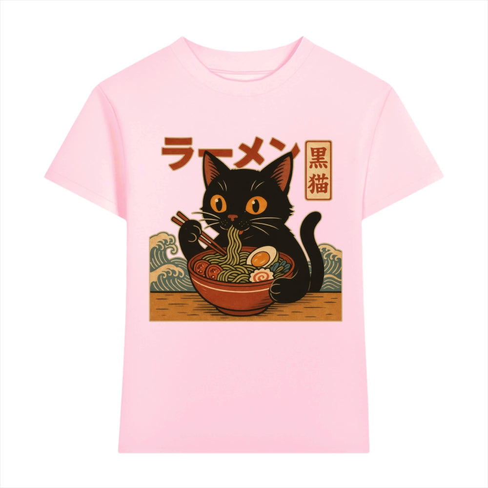 Black Cat Ramen Japanese Style Women's Classic Tee