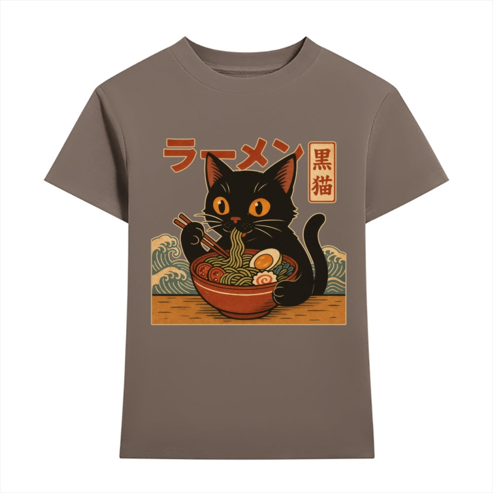 Black Cat Ramen Japanese Style Women's Classic Tee