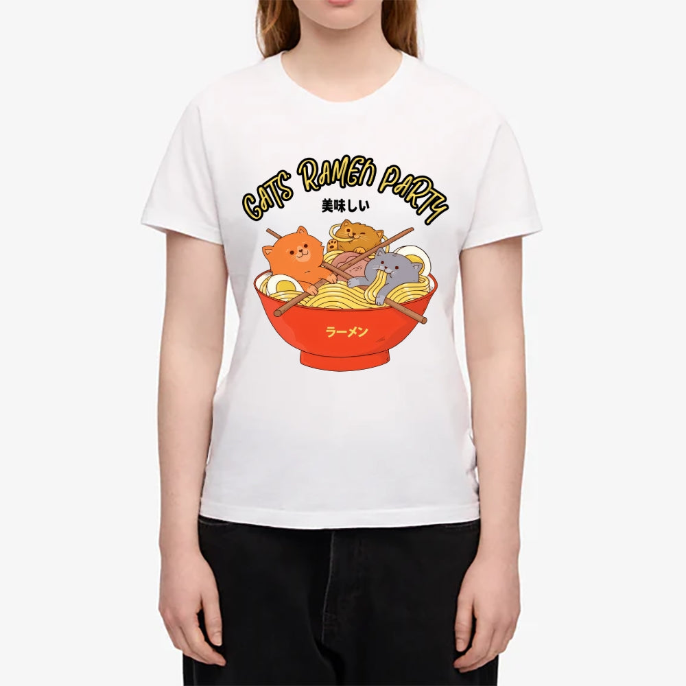 Cat Ramen Japanese Style Women's Classic Tee