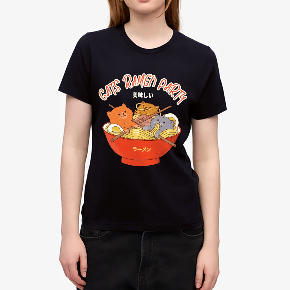 Cat Ramen Japanese Style Women's Classic Tee