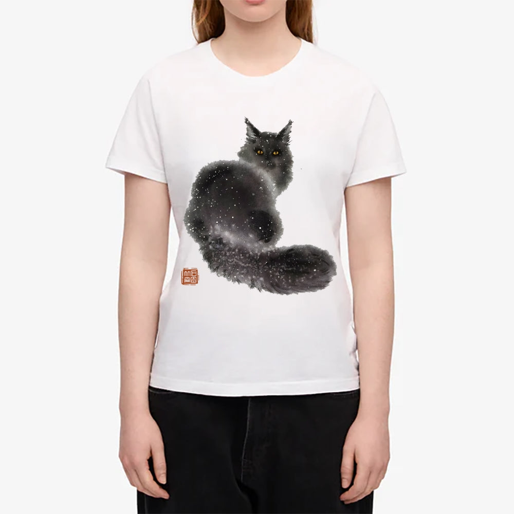 Snow Cat Japanese Style Women's Classic Tee