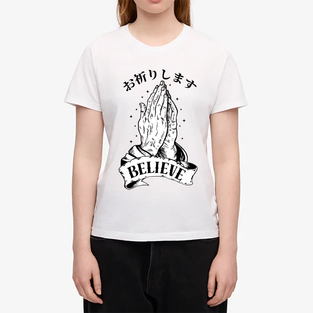 Easter Believe Japanese Style Women's Classic Tee