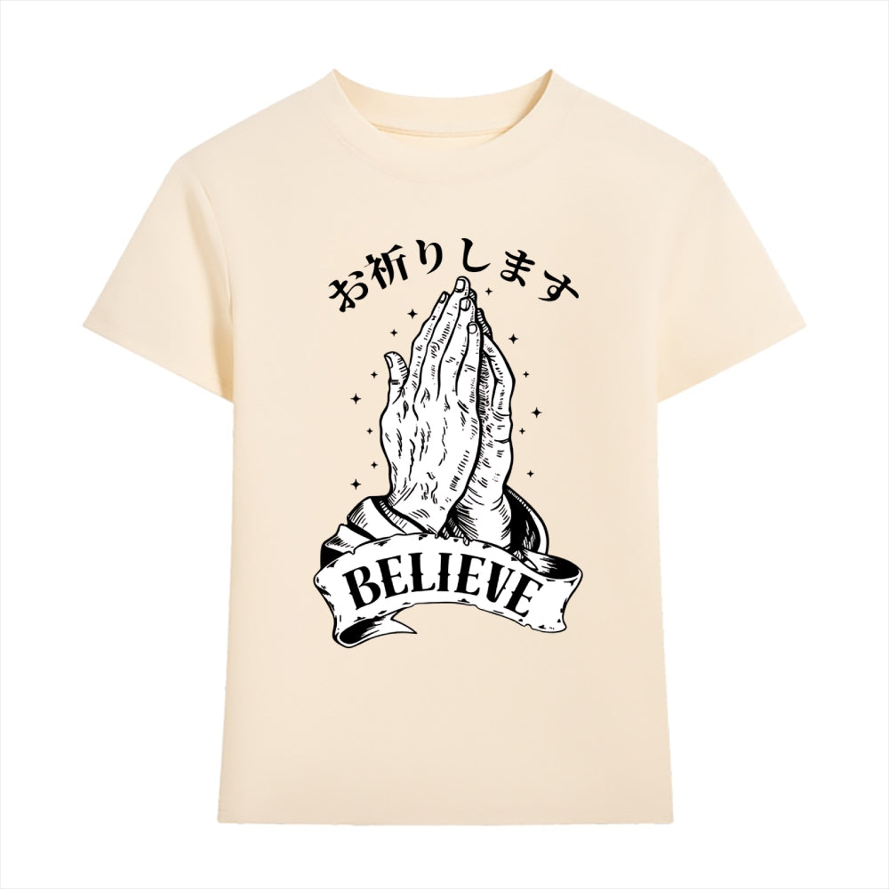 Easter Believe Japanese Style Women's Classic Tee