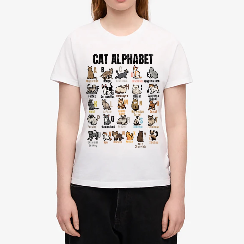 Cat Alphabet Japanese Style Women's Classic Tee