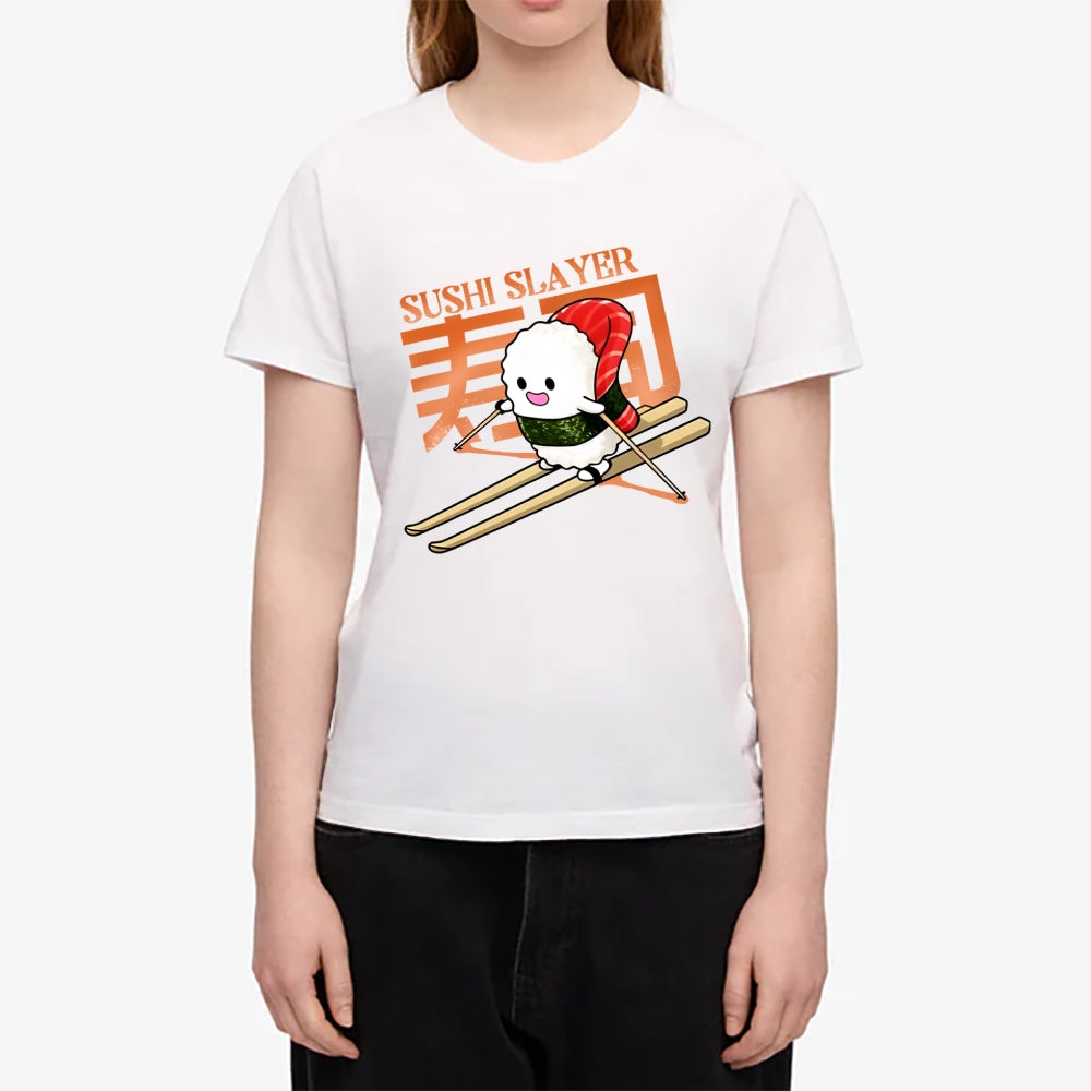 Sushi Skiing Japanese Style Women's Classic Tee