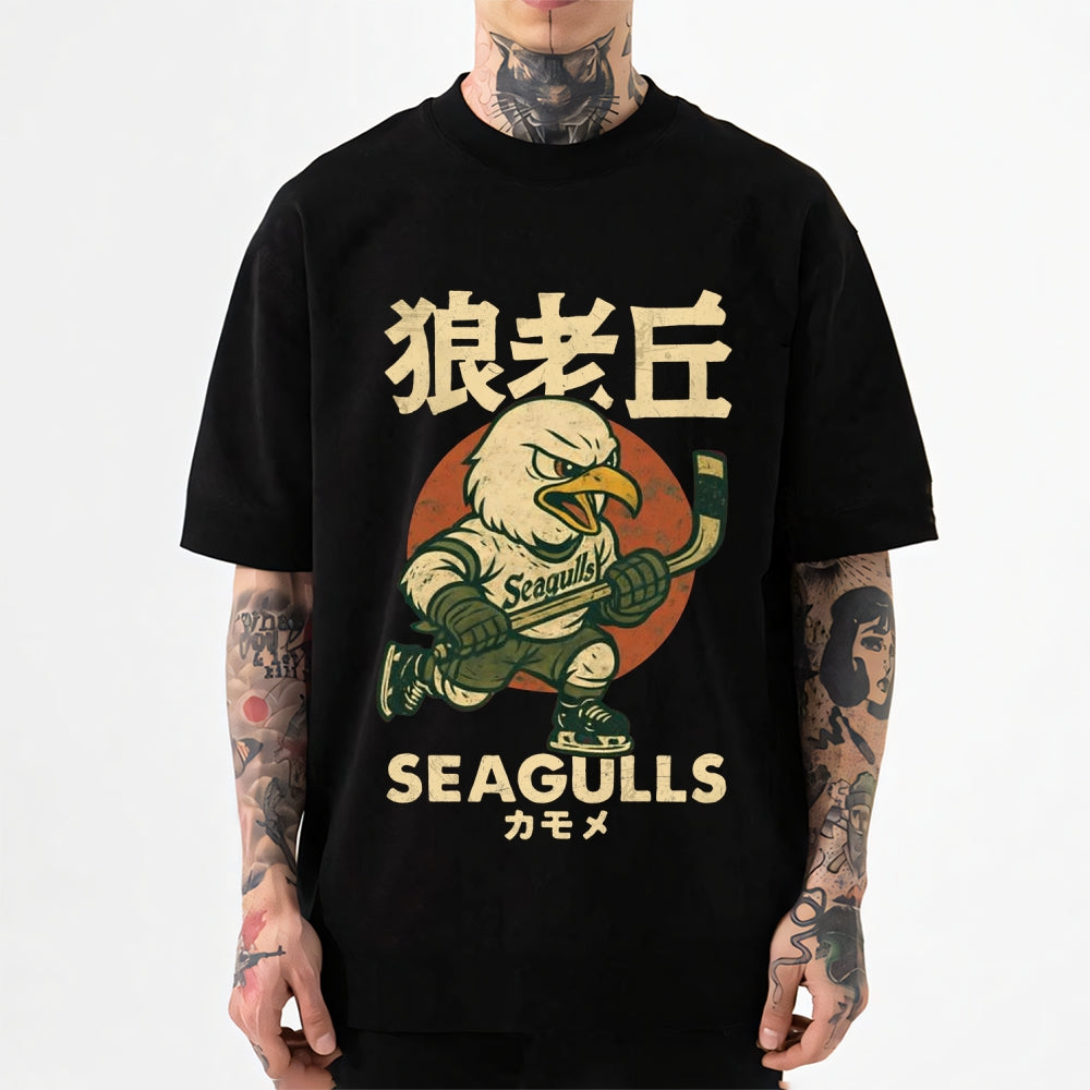 Ice Hockey Eagle Japanese Style Classic Tee