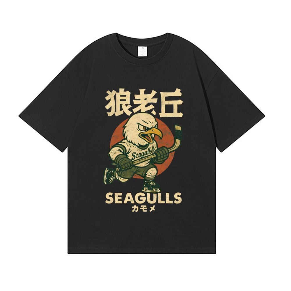 Ice Hockey Eagle Japanese Style Classic Tee