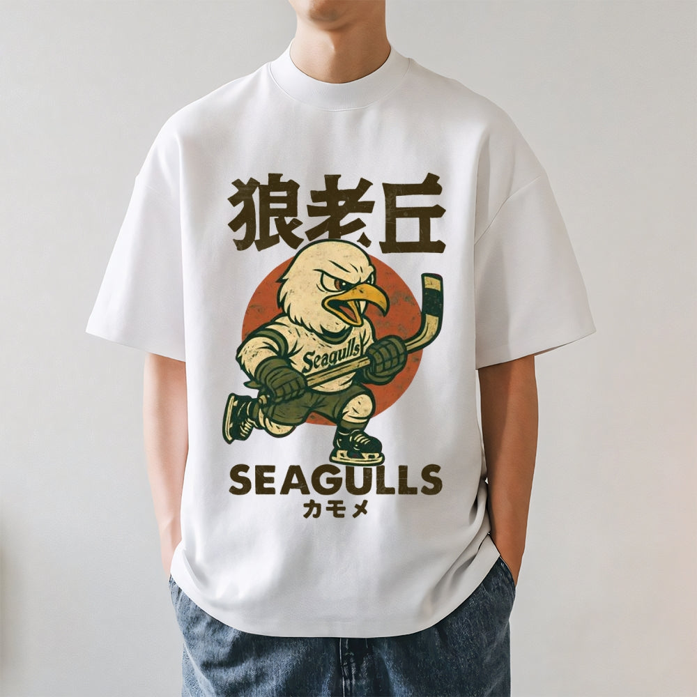 Ice Hockey Eagle Japanese Style Classic Tee