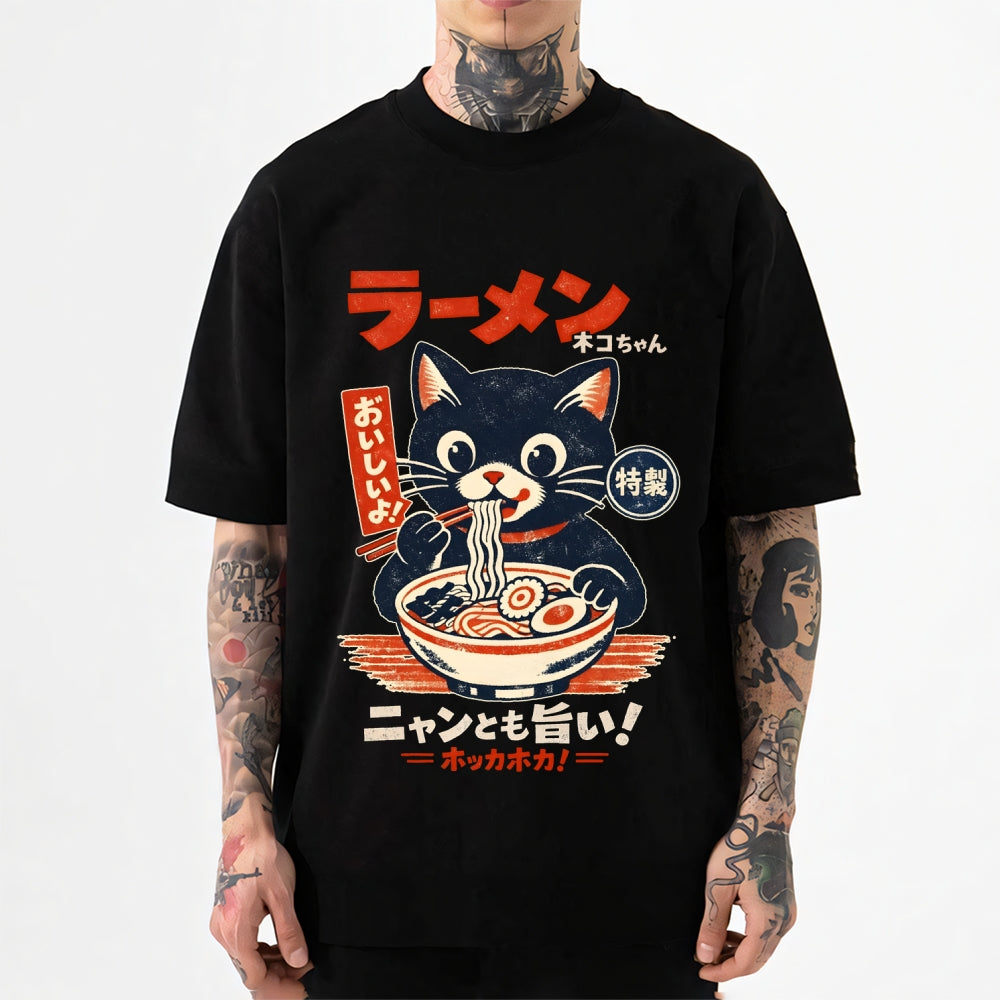 Cat Ramen Japanese Style Classic Tee