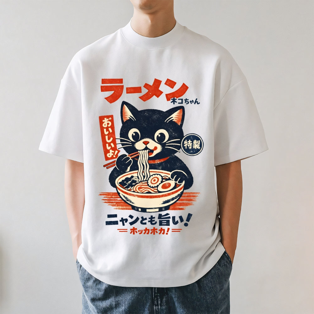 Cat Ramen Japanese Style Classic Tee