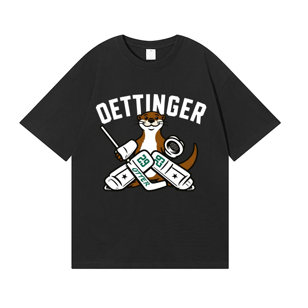 Dallas Stars Jake Oettinger Otter Ice Hookey Japanese Style Classic Tee