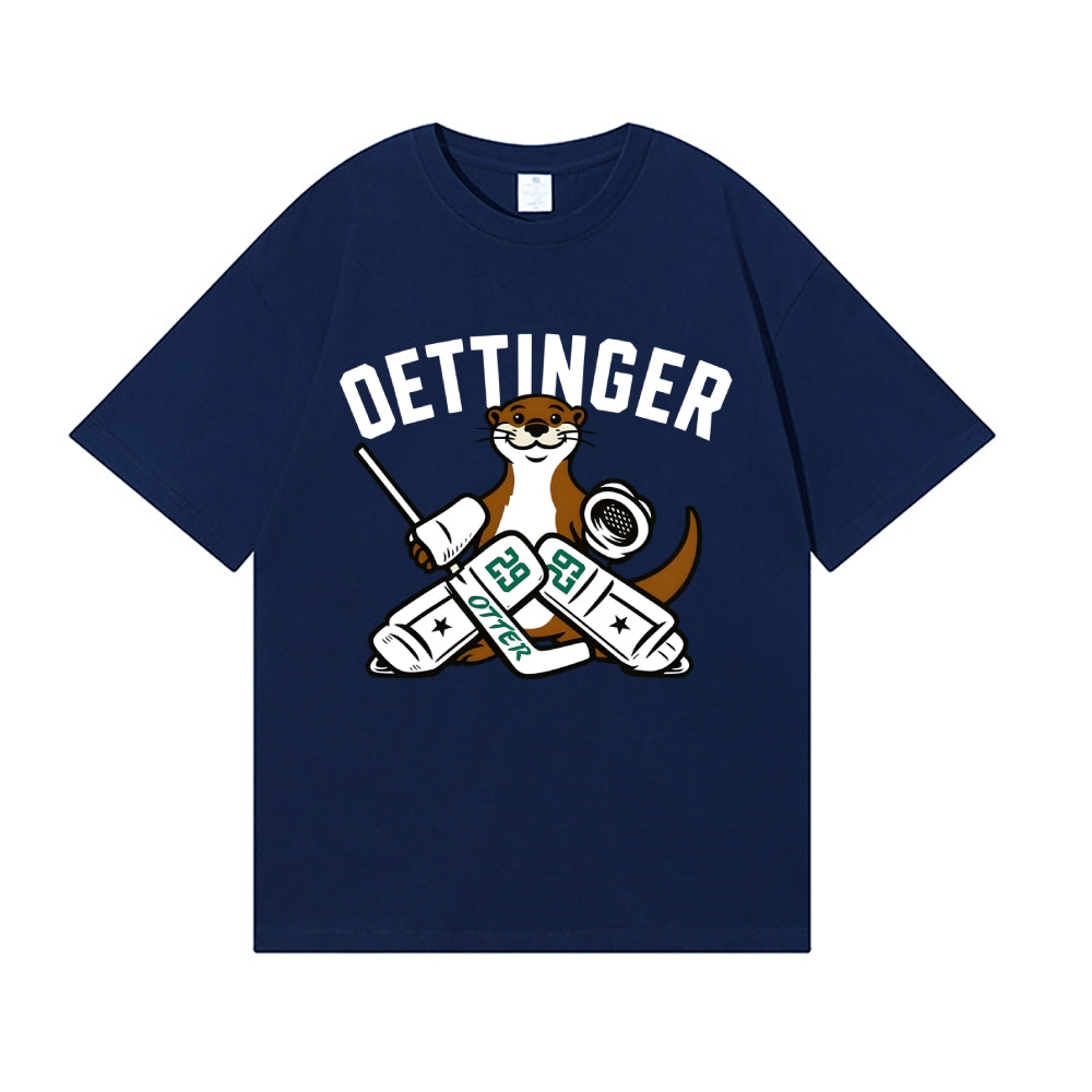 Dallas Stars Jake Oettinger Otter Ice Hookey Japanese Style Classic Tee