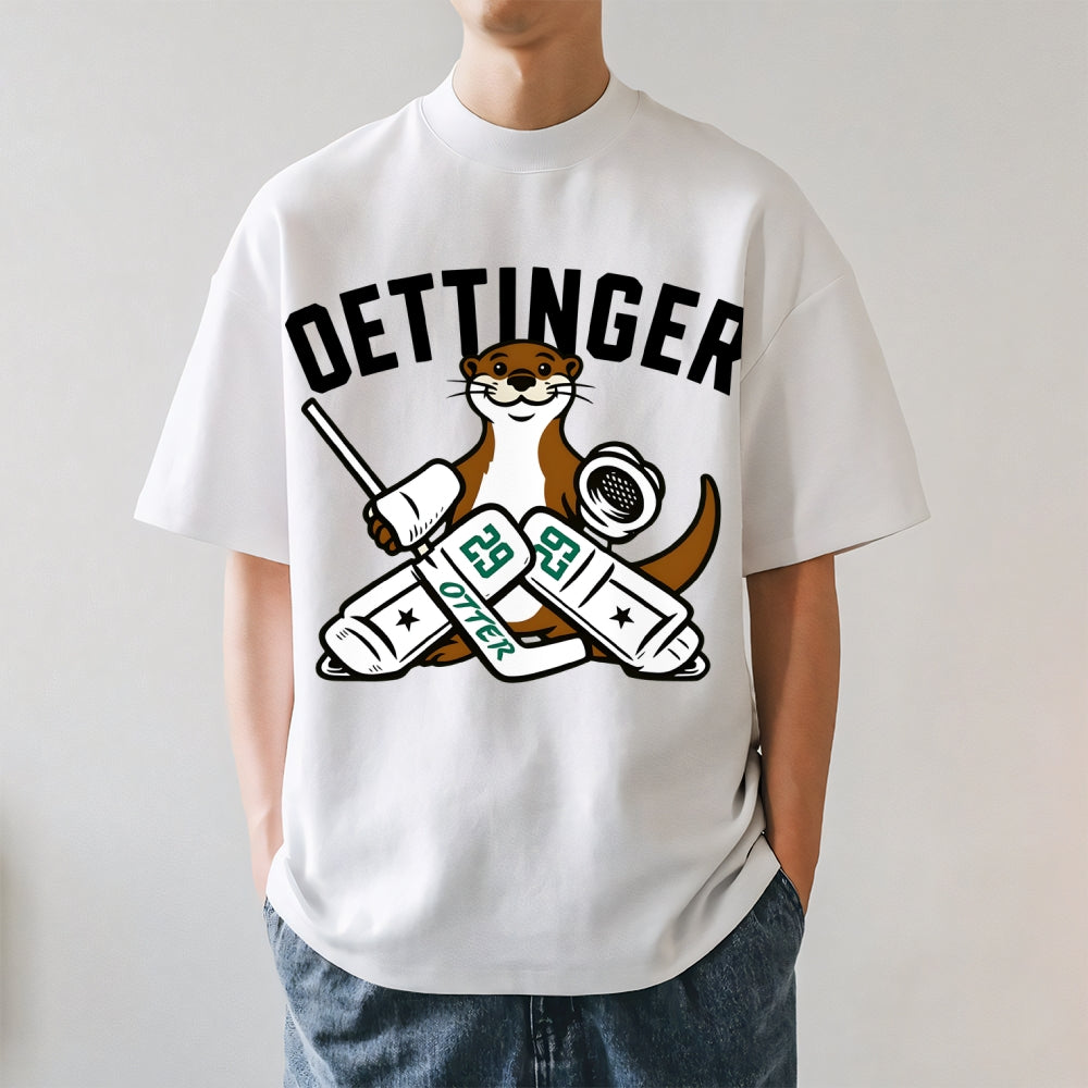 Dallas Stars Jake Oettinger Otter Ice Hookey Japanese Style Classic Tee