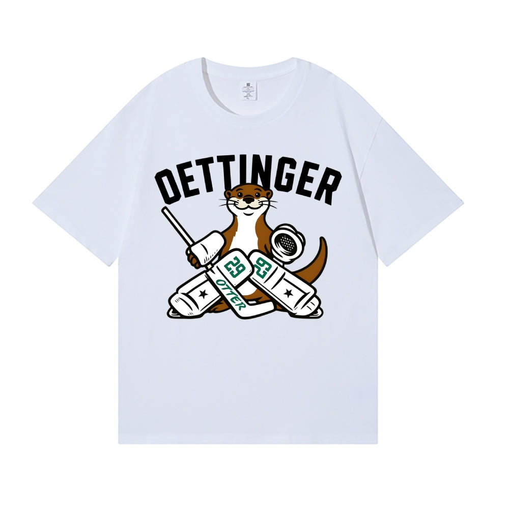 Dallas Stars Jake Oettinger Otter Ice Hookey Japanese Style Classic Tee