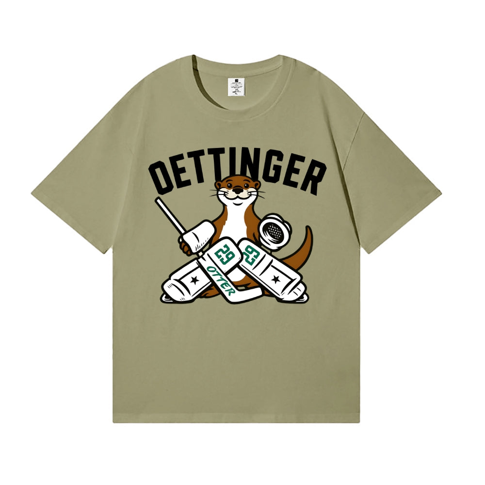 Dallas Stars Jake Oettinger Otter Ice Hookey Japanese Style Classic Tee