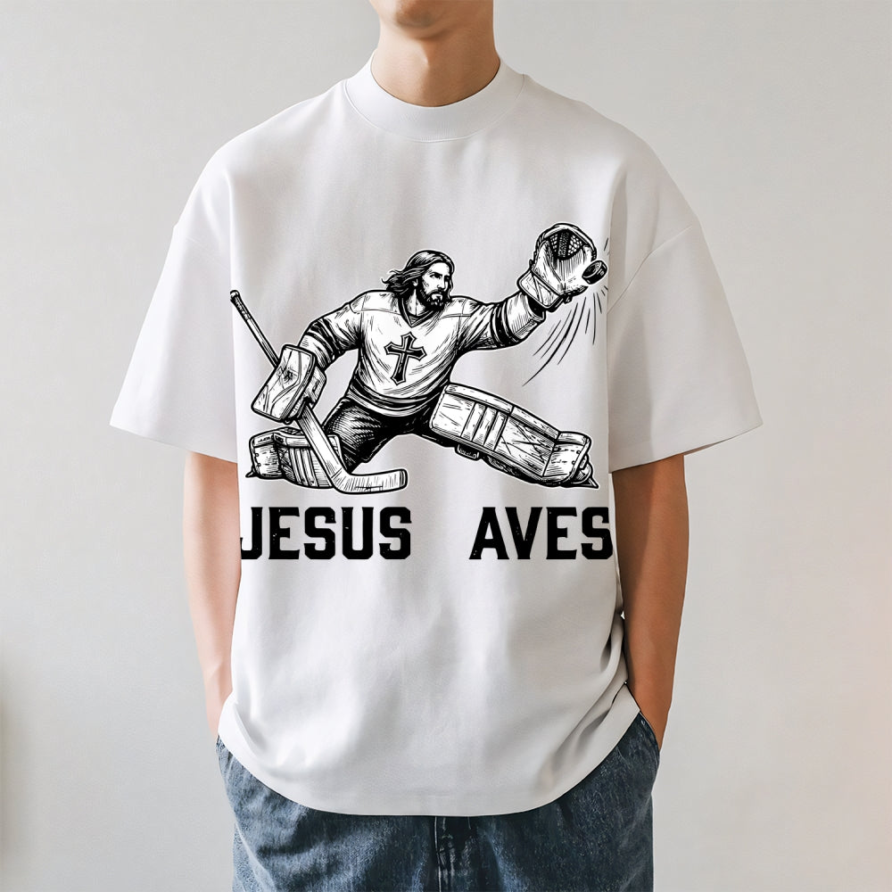 Jesus Ice Hockey Japanese Style Classic Tee