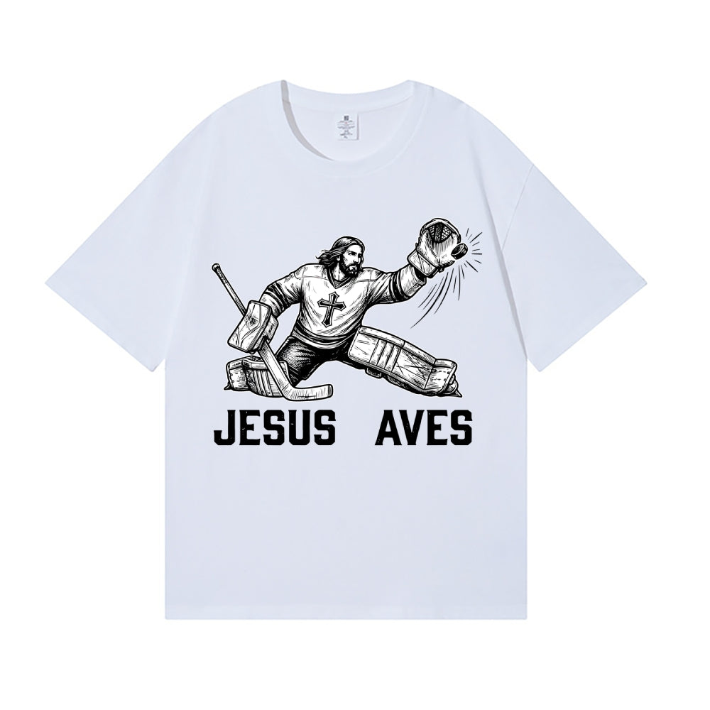 Jesus Ice Hockey Japanese Style Classic Tee