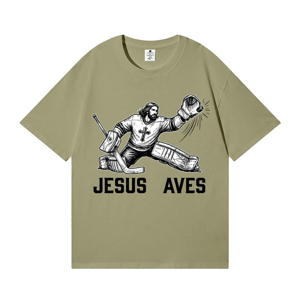 Jesus Ice Hockey Japanese Style Classic Tee