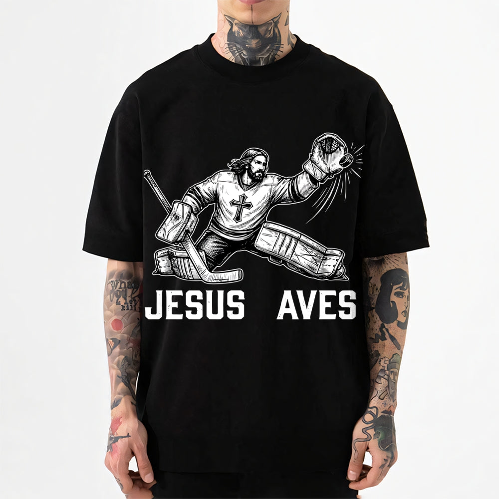Jesus Ice Hockey Japanese Style Classic Tee