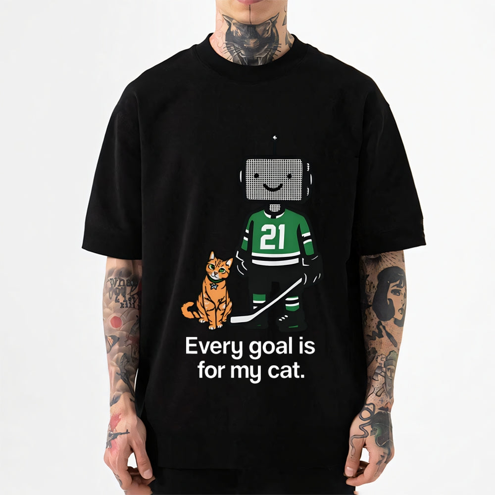 Jason Robertson Cat Ice Hockey Japanese Style Classic Tee