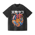Octopus Vintage Wash Japanese Design T-Shirt