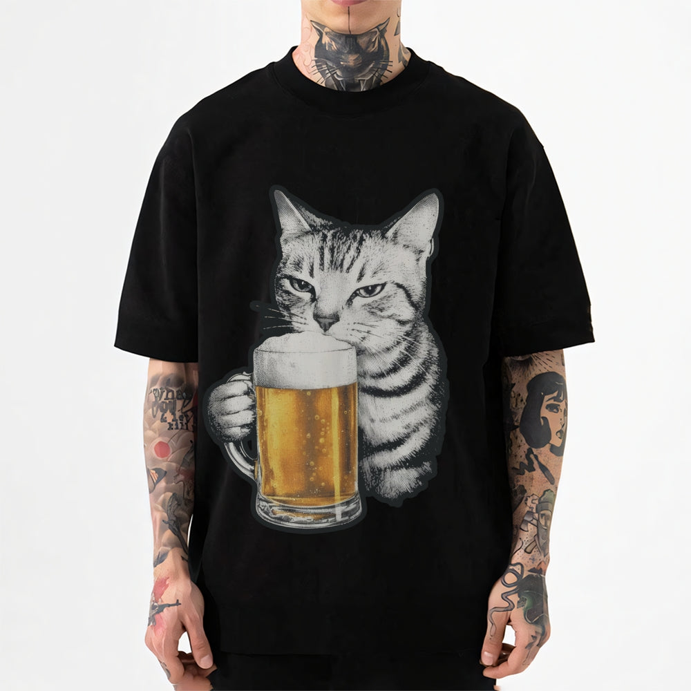 Beer Cat Japanese Style Classic Tee
