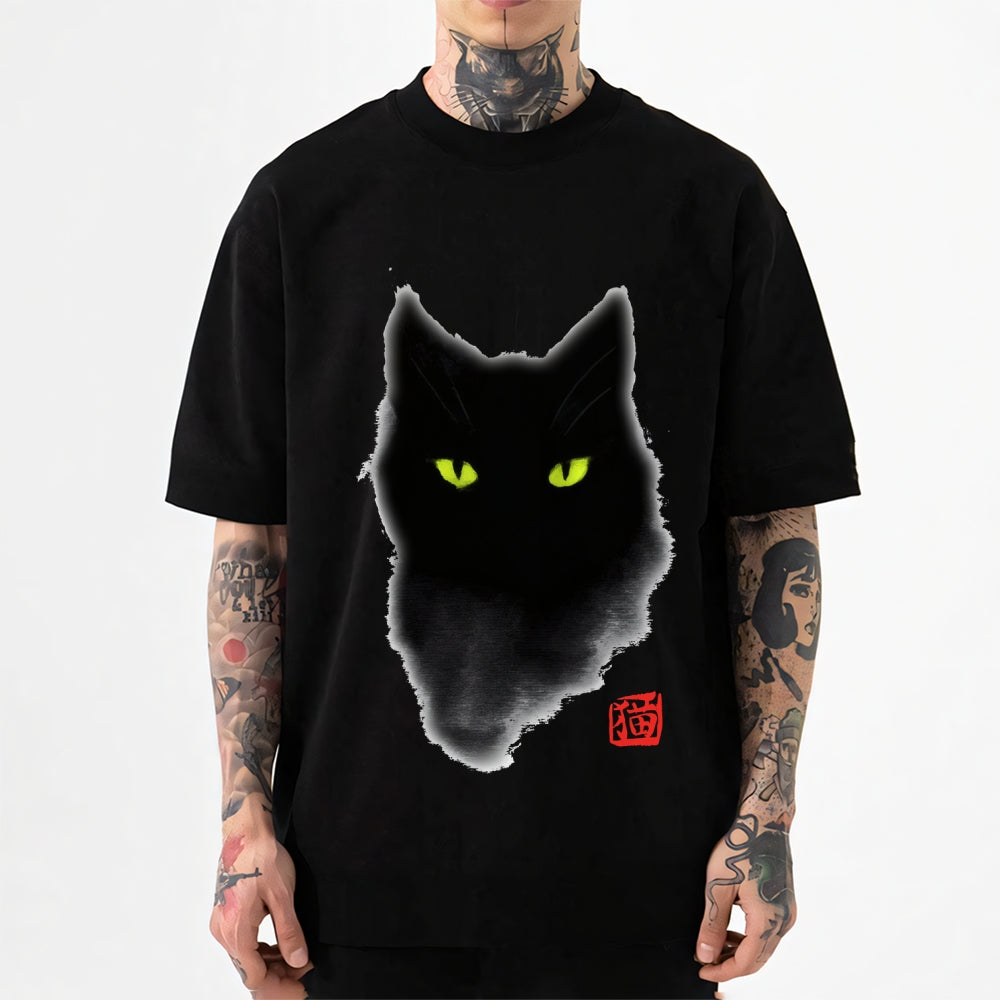 Black Cat Japanese Style Classic Tee