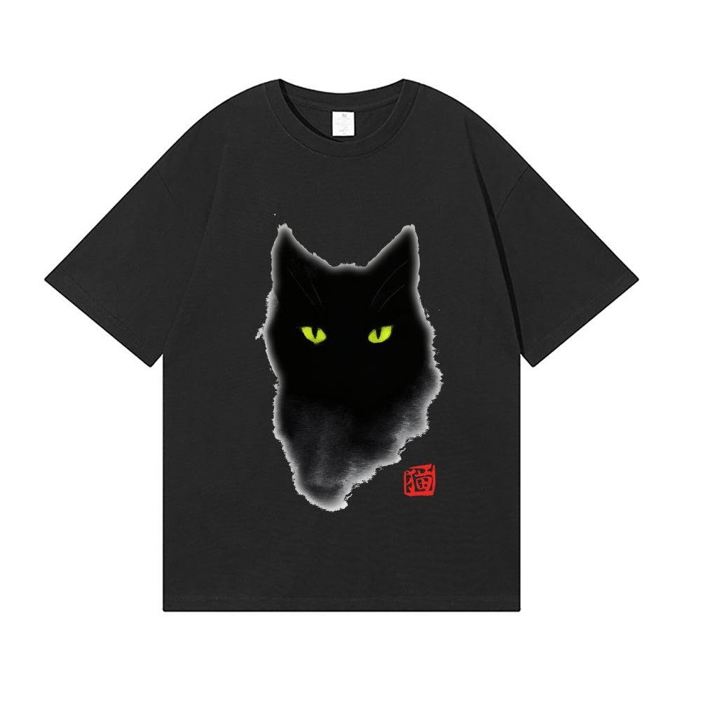 Black Cat Japanese Style Classic Tee