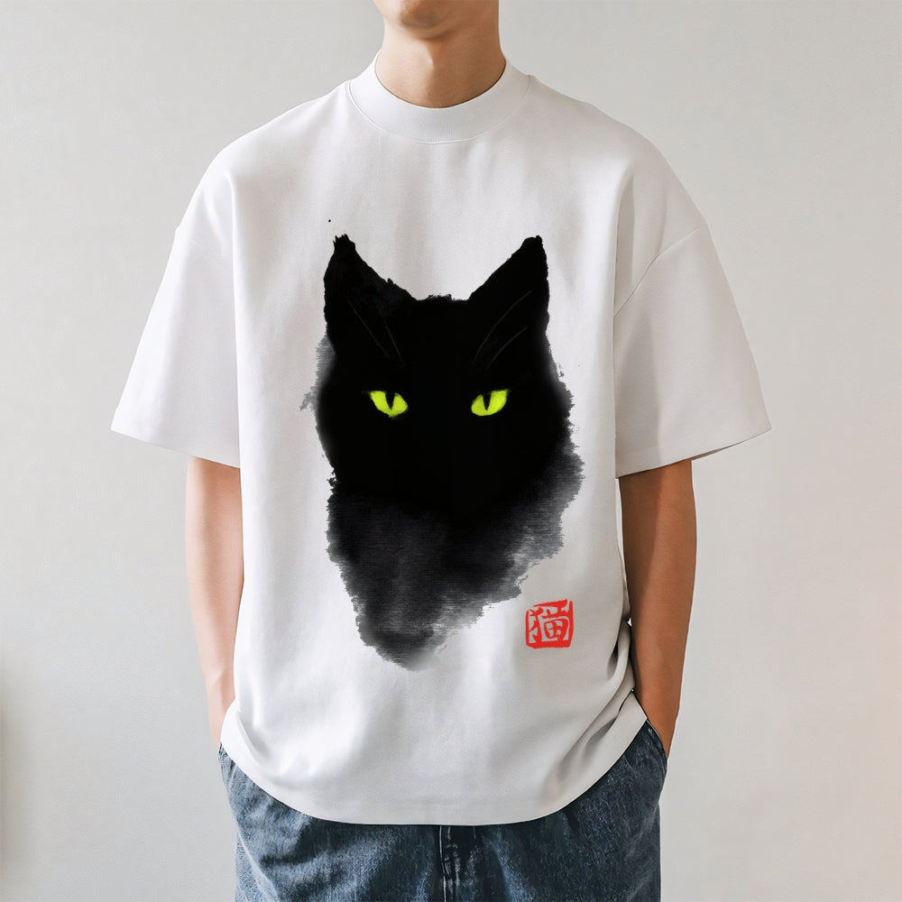 Black Cat Japanese Style Classic Tee
