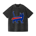 Cat Bills Vintage Wash Japanese Design T-Shirt