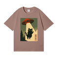Cat Alien Kawaii Funny UFO Japanese Style Classic Tee