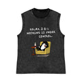Relaxed Cat Pure Cotton Wash-Dyed Sleeveless Tank Top