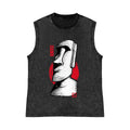 Moai Pure Cotton Wash-Dyed Sleeveless Tank Top