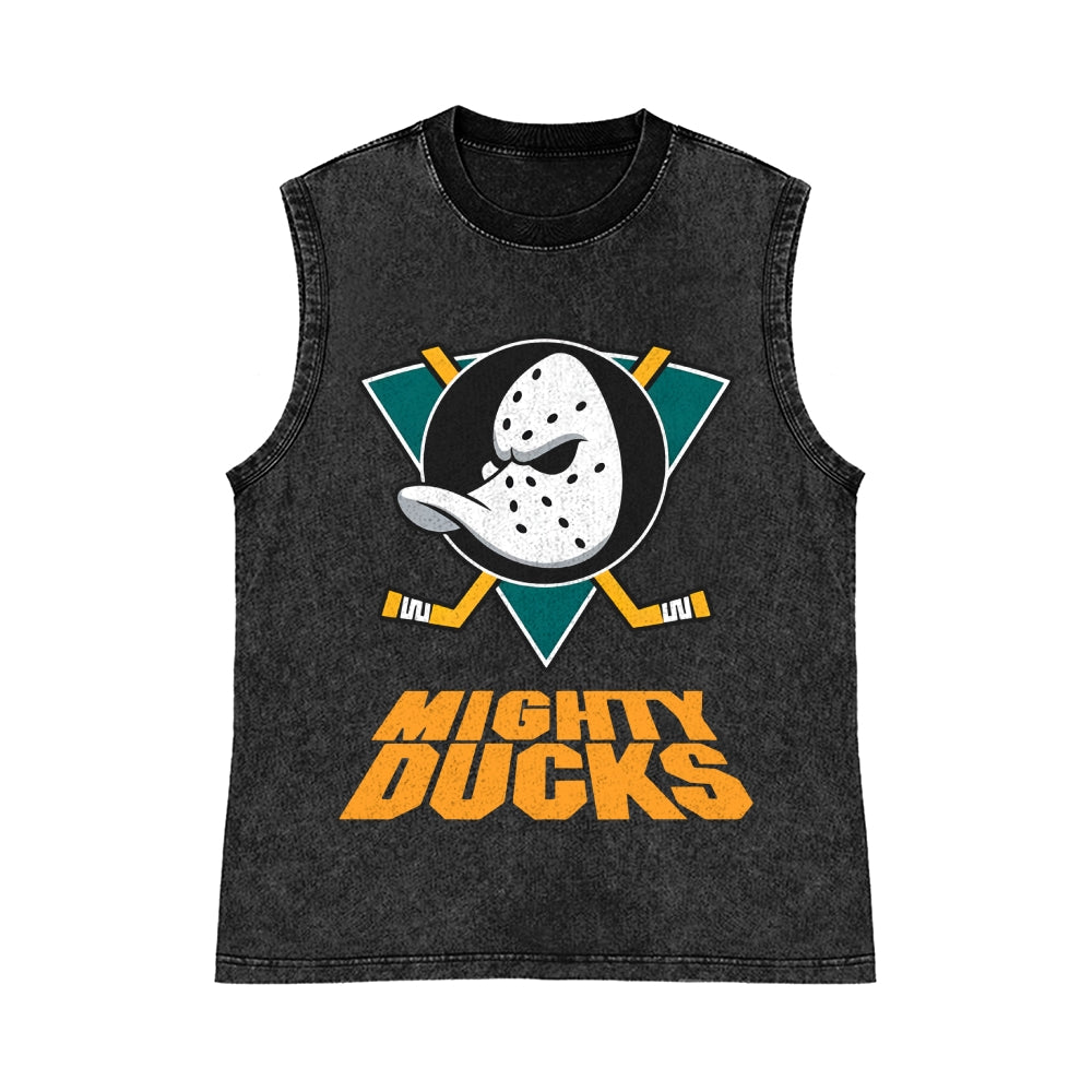 Mighty Duck Pure Cotton Wash-Dyed Sleeveless Tank Top