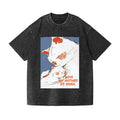 Happy Mother's Day Cat Vintage Wash Japanese Design T-Shirt