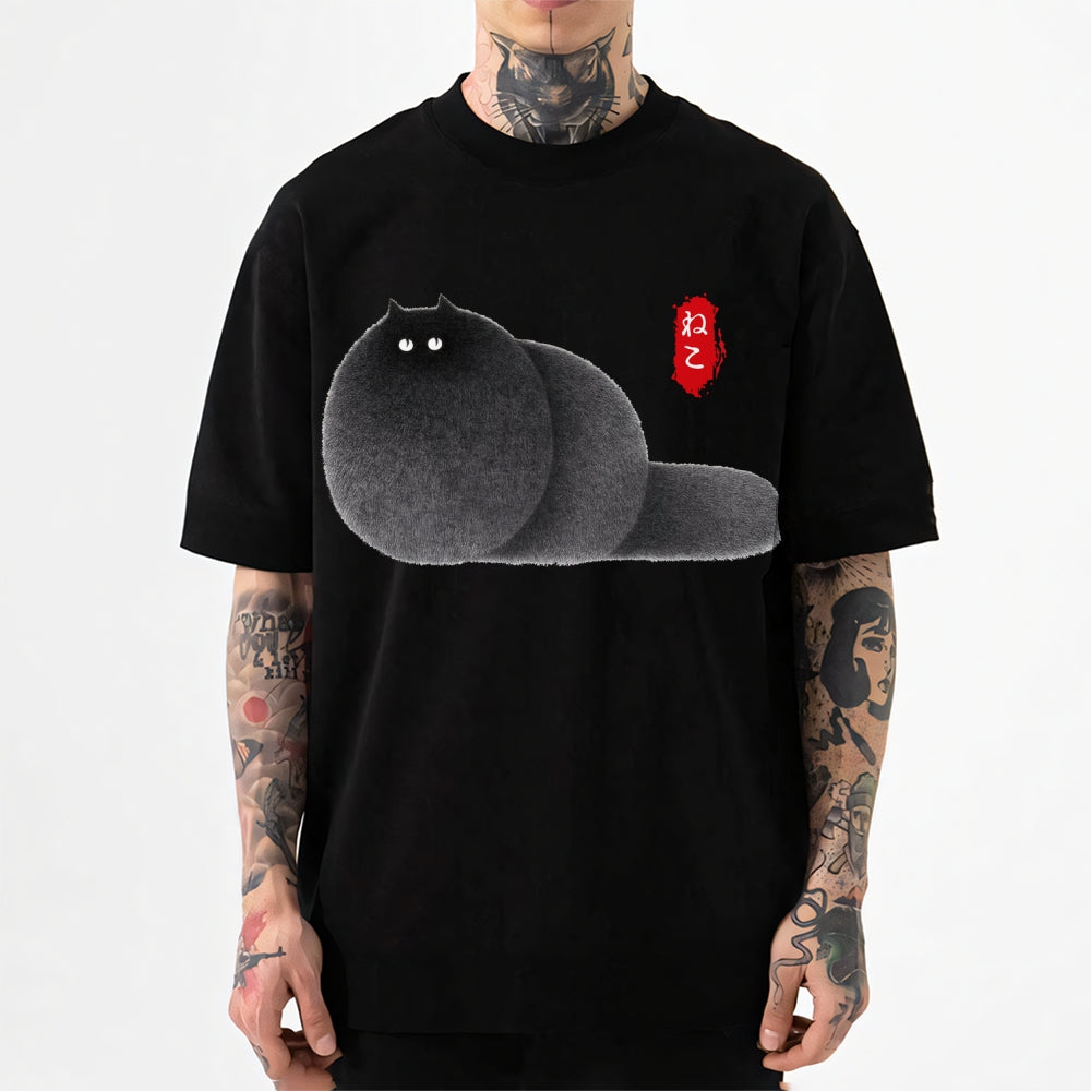 Black Cat Japanese Style Classic Tee