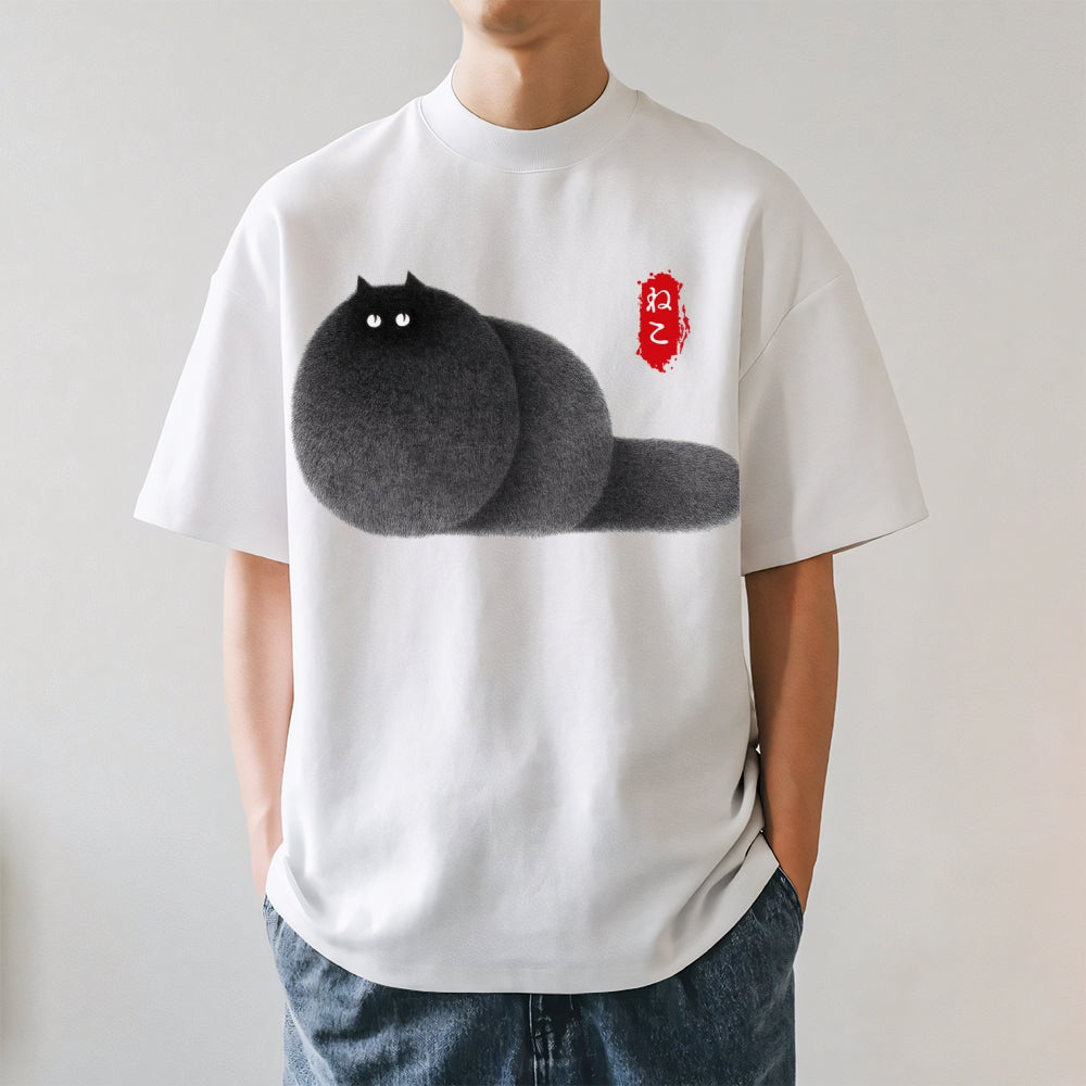 Black Cat Japanese Style Classic Tee