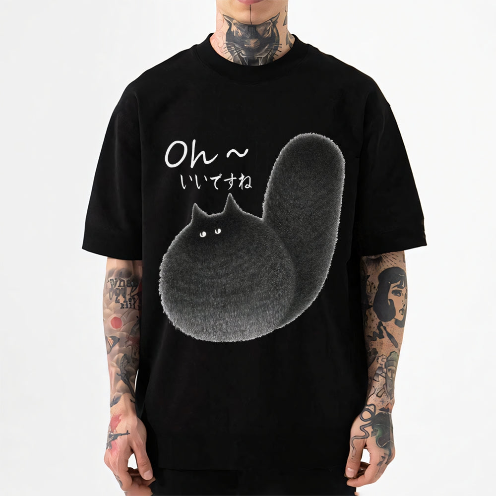 Black Cat Japanese Style Classic Tee