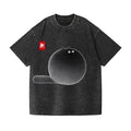 Black Cat Vintage Wash Japanese Design T-Shirt