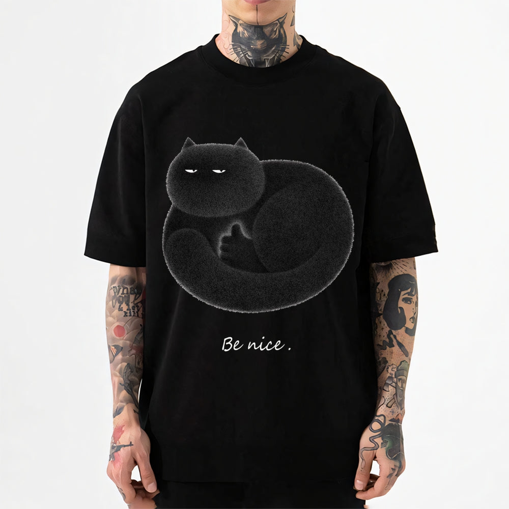 Black Cat Japanese Style Classic Tee