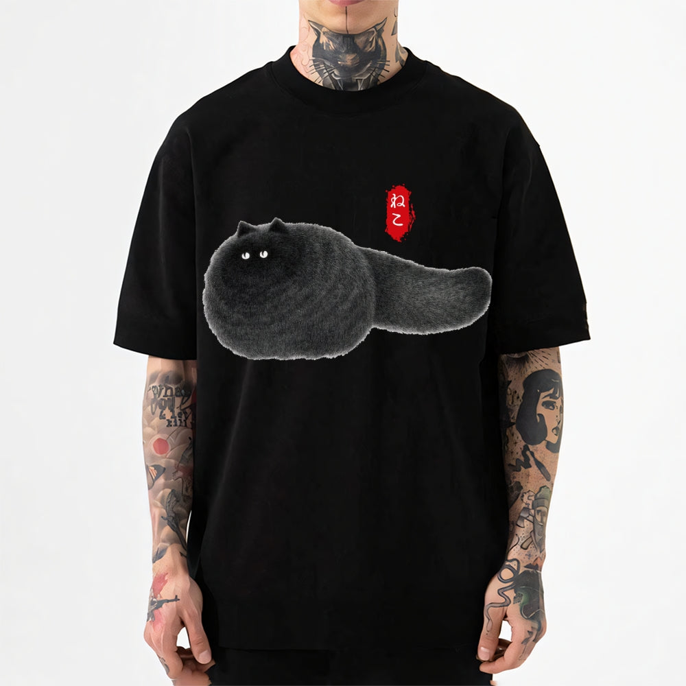 Black Cat Japanese Style Classic Tee